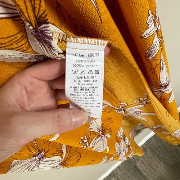 AX Paris Yellow Wrap Dress - Picture 7 of 9